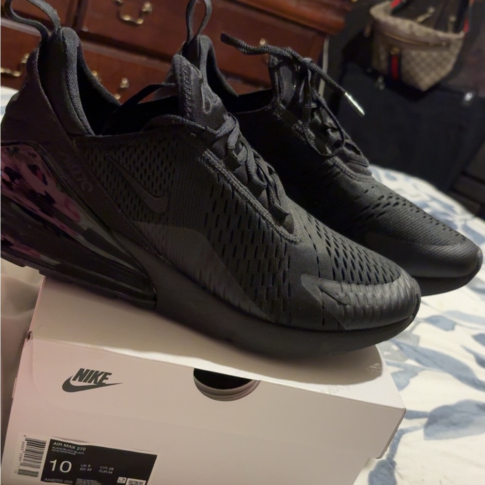 Nike Air Max 270 Black Athletic Shoes